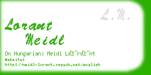 lorant meidl business card